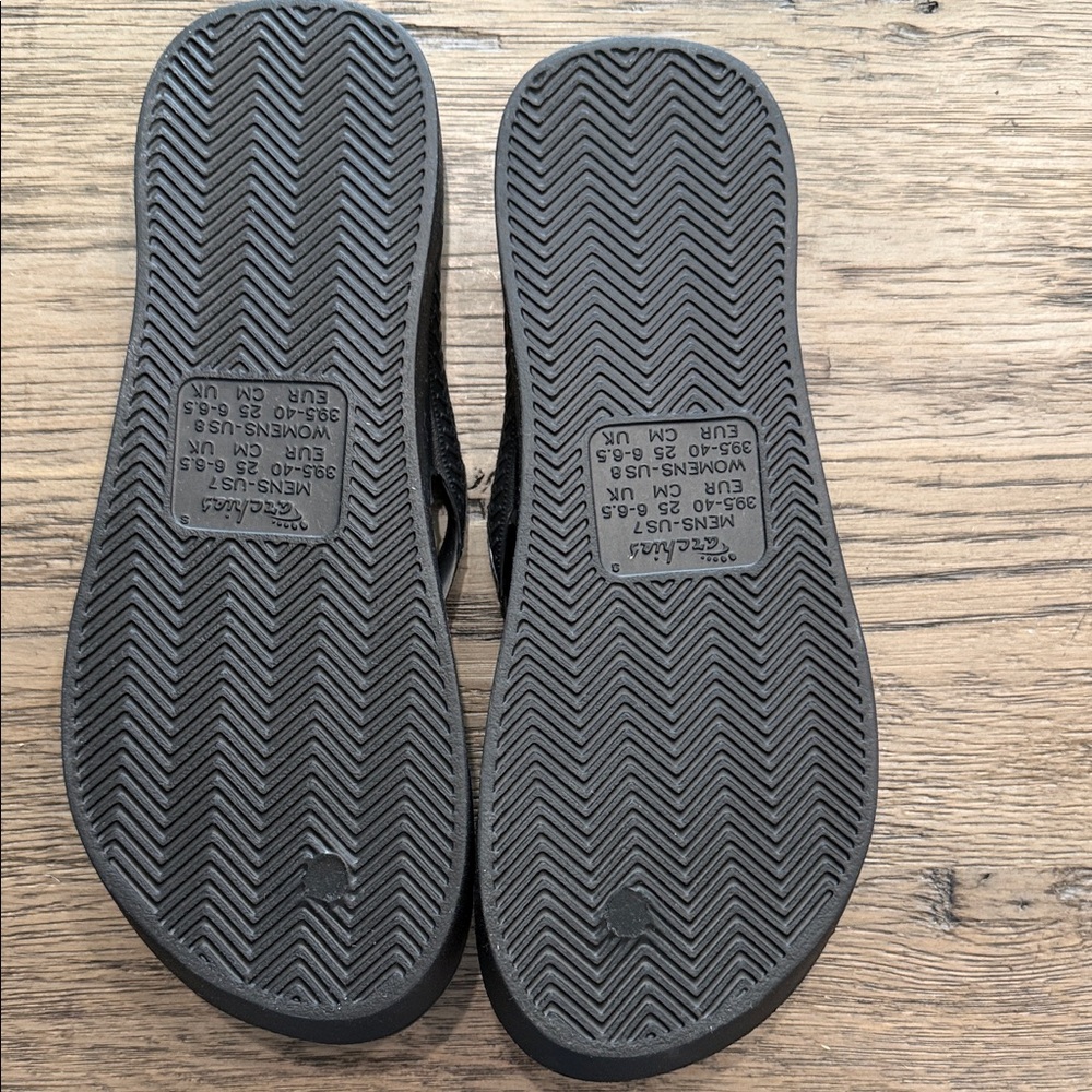 Black Women's Flip-Flop Sandals - Sleek Everyday Comfort - Picture 2 of 2